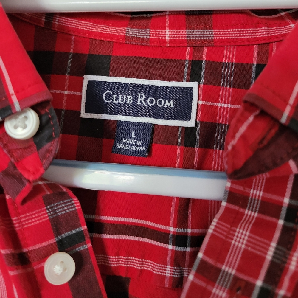 Red Plaid Button Up - image 3